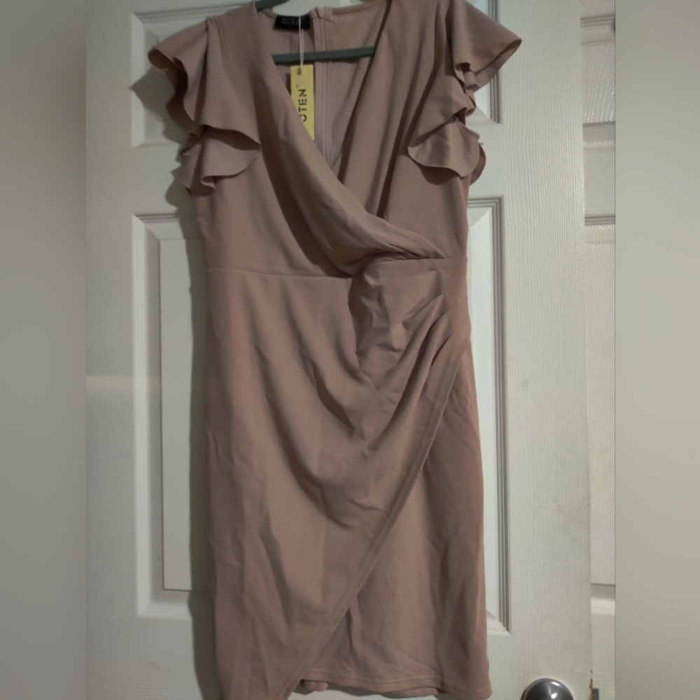 Short sleeve Light Pink Dress by OTEN